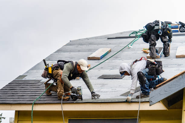 Professional Gutter Installation technician working in Tyro, VA